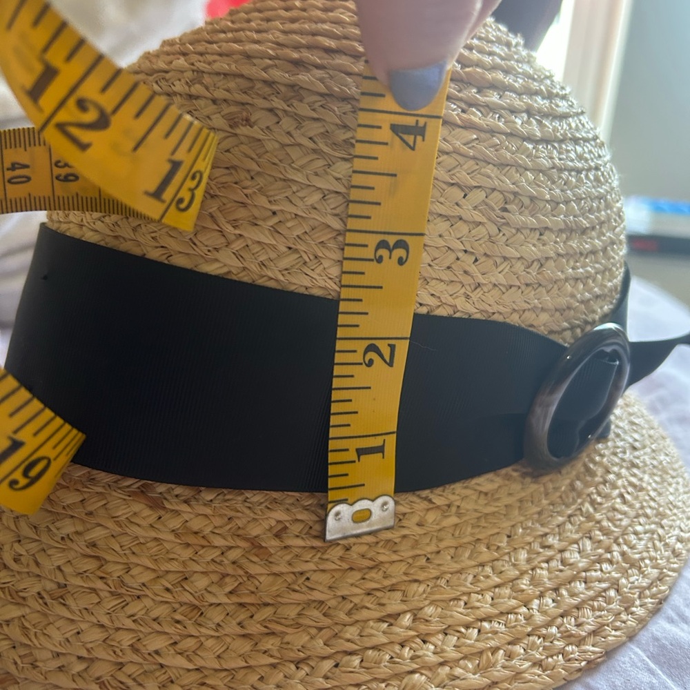 Goorin Bros Tan and Black Sun Hat with Elegant Ribbon - Picture 5 of 5